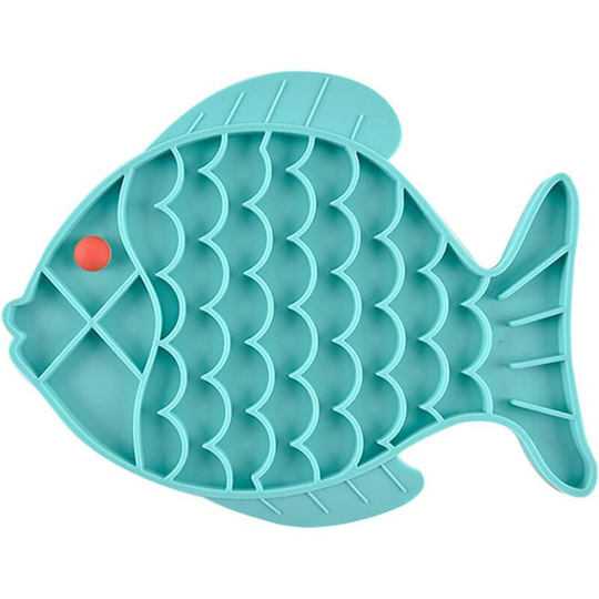 Slow Feeding Bowl Anti Ginger Cat Bowl 1 Pcs Anti Ginger Bowl Safe Silicone Non Toxic Anti Choking Bowl for Cats Dogs 19*24.5cm Blue