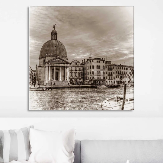 Italy in Sepia 4 - Wrapped Canvas Photograph