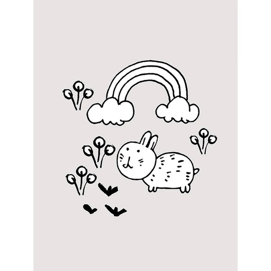Bunny Sketch Print on Paper