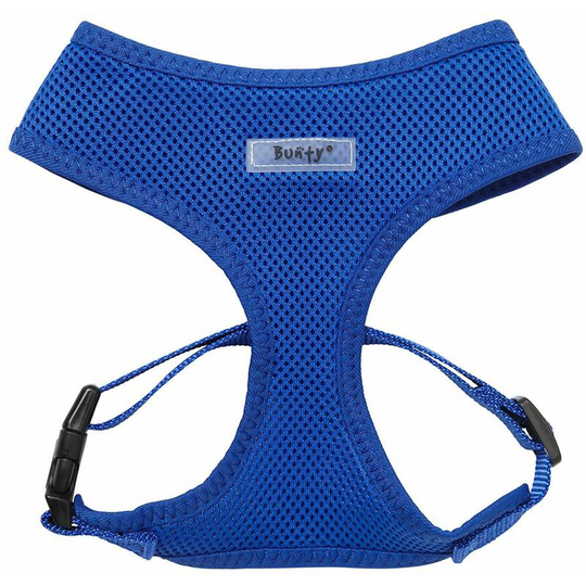 Soft Comfortable Mesh Breathable Fabric Dog Puppy Pet Adjustable Harness - Blue - Small - Bunty