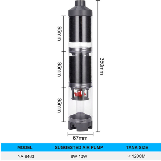 Aquarium Fish Toilet Fully Transparent Fish Waste Collector Aquarium Drain Collector Self Cleaning Filter (YA-8463)