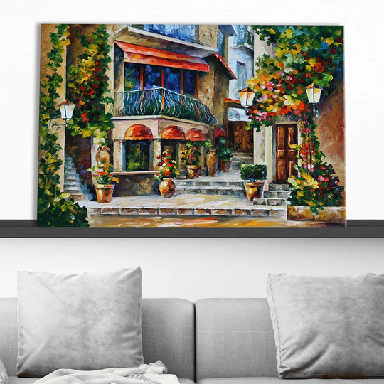 Sicily - Spring Morning by Leonid Afremov - Wrapped Canvas Painting Print