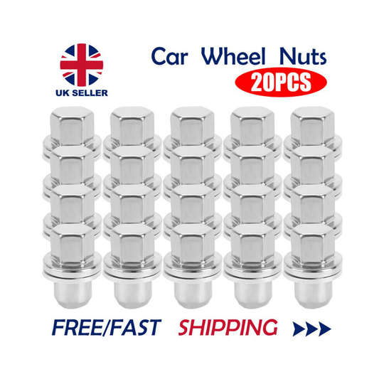 20x Stainless Steel Wheel Nuts + Washers For Discovery + Range Rove