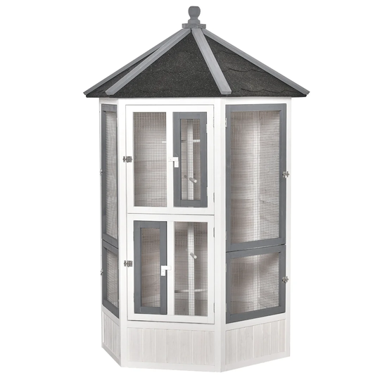 Mixon 183cm Wood Flat Top Flight Cage with Stand