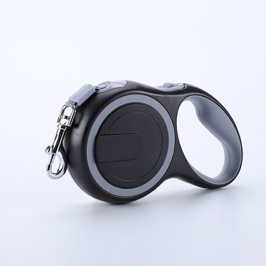 Dog leash, retractable pet leash, tangle free 3m grey - Muff