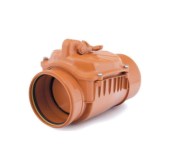 Karmat - 160mm Horizontal Polypropylene Check Non-Return Anti-Flood Valve Backwater Prevented