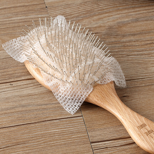 Ilovemilan - 100 pieces of mesh non-woven cleaning paper are used for hair loss airbag comb cleaning paper, pet hair cleaning paper and comb