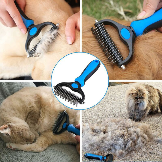 Piece Professional Dog Grooming Comb And Long Hair Dog Brush, Dog Cat Grooming Rake For Removing Pet Undercoat (pink Large) Deckon