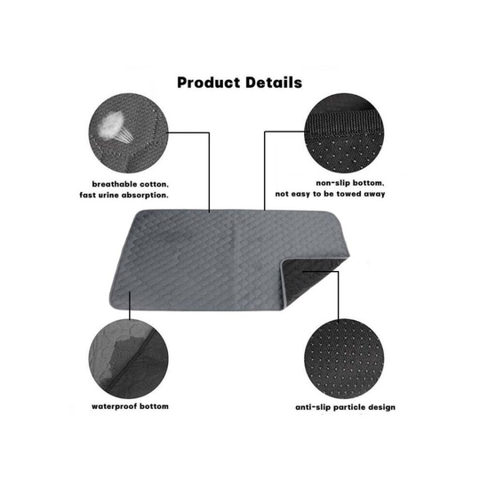 (XL) Pet Pee Pads Puppy Training Toilet Pads Wee Cat Dog Supplies Washable 50*70cm