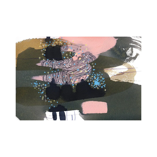 Moon Rabbit II by Randi Antonsen - Wrapped Canvas Painting