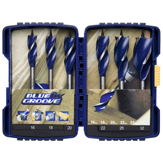 Irwin Blue Groove Drill Bit Set 6 pcs 10506628