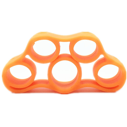 Orange Silicone Finger Training Puller Mouse Hand Finger Exercise Trainer Small Five Finger Fitness Puller-Finger Stretching Exerciser Finger Grip