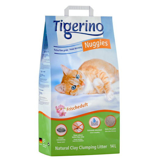 Tigerino Nuggies (Ultra) Cat Litter - Fresh - Economy Pack: 2 x 14l