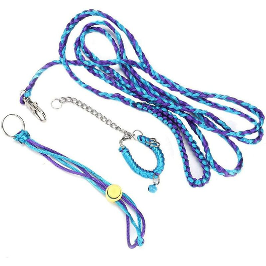 Modou - Hamster Harness Comfortable Small Bell Hamster Leash Nylon Braided Flying Squirrel Collar for Hamster Squirrel Other Small Animals