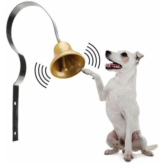 Golden pet training bell, metal pet bell, interactive pet toy, used for dog potty training and communication