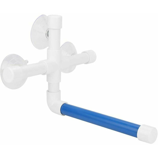 Bird Shower Perches, Plastic Wall Mounted Table Stand with 3 Suction Cups for Parrot Bird Macaw Cockatoo African Grays Budgie Parakeet Taking Toy for