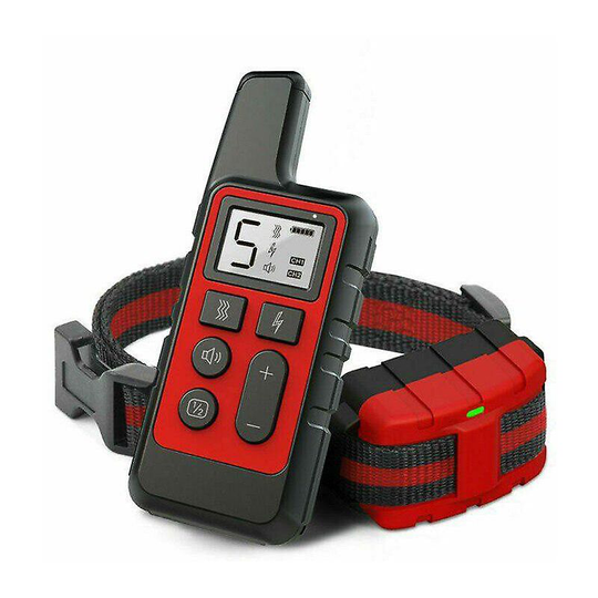 Waterproof Dog Training Collar Pet 500m Rechargeable Remote Control Red