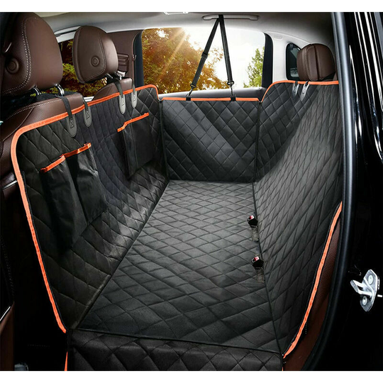 Monly - Dog Seat Cover for Backseat, Waterproof Scratch Resistant Dog Seat Cover with 4 Bag Side Covers and 2 Dog Seat Belts, Washable Non-Slip Seat