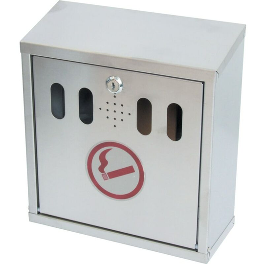Wall Mounted Ash Tray - Silver - Matlock