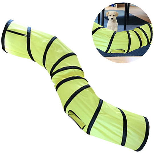 Cat Tunnel ,Also Included is a Interactive Cat Toy , Toys for Cats ,Cat Tunnels for Indoor Cats , Cat Tube , Collapsible, black and yellow