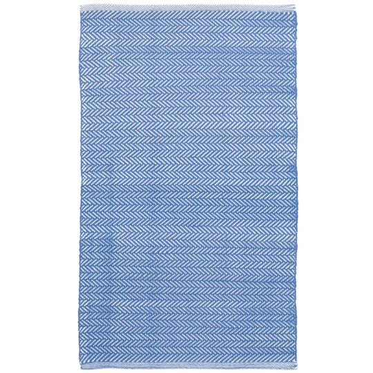 Herringbone French Handmade Blue Rug