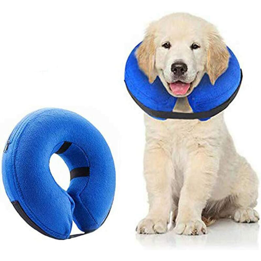 Dog Collar Inflatable Protective Dog Collar Protective Collar Adjustable Pet Collar Comfortable Protective Collar with Velcro(S)