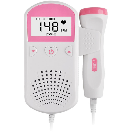 Baby Lcd Ultrasonic Detector Fetal Prenatal Baby Heart Rate Monitor - Muff