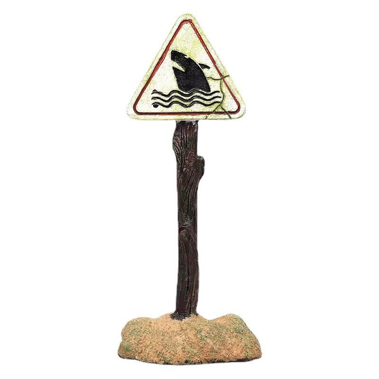 1 PACK Aquarium Warning Decorative Poster Resin Sign Fish Tank Landscaping Decoration Ornaments Shrimp Shelter Simulation Coral Marking