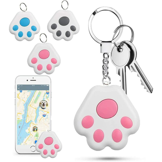 3 PCS GPS Tracker,Cute Pet Locator Portable Tracking Devices(Blue,Gray,Pink)