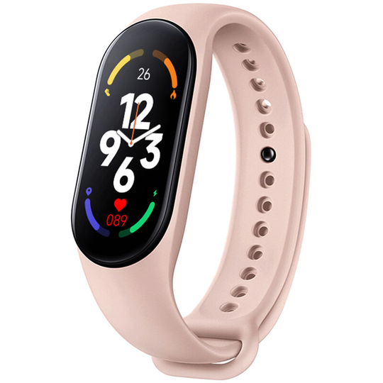 M7 Smart Bracelet 0.96 inch led Screen Support Heart Rate Blood Pressure Blood Oxygen Sleep Monitoring Information Reminder Red, Pink - Pink