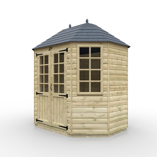 Elite 6 x 8 Ft. Shiplap Corner Summer House