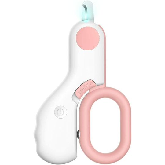Pet Nail Clippers with led Light to Prevent Over-Cutting, Professional Grooming Tool for Small Animals Such as Cats and Rabbits (Pink 1 Piece)