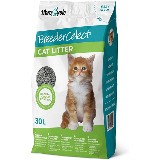 Breeder Celect Recycled Paper Cat Litter 30L