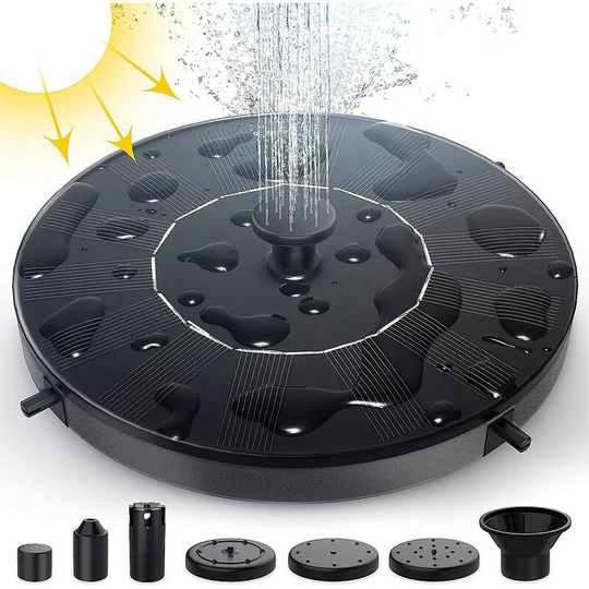 Mezheng - Outdoor Solar Fountain Solar Powered Waterfall Fountain Pump Mini Floating Fountain with and Mounting Kit for Bird Bath Fish Tank Garden