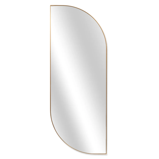 Metal Framed Wall Mounted Full Length Mirror in Gold