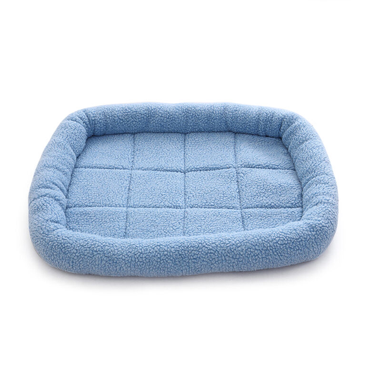 Waterproof Fleece Pet Bed Winter Warm Dog Bed Cat Bed Mat Lounger Sofa Cushion Kennel Pet Products,model:Blue m - model:Blue m