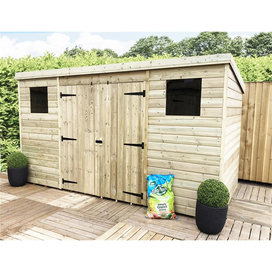 Kamin 12 ft. W x 5 ft. D Solid Wood Garden Shed