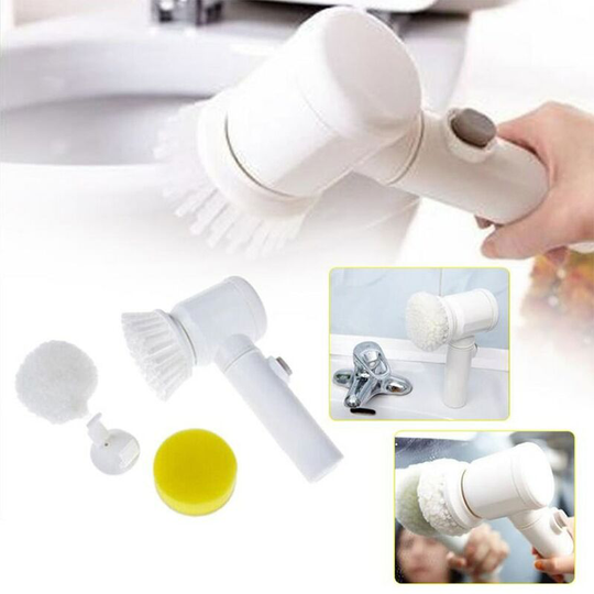 Kitchen and bathroom sink cleaning brush, 3 brush heads, efficient electric brush