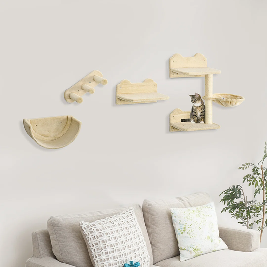 22cm Wall-Mounted Cat Shelves Perch