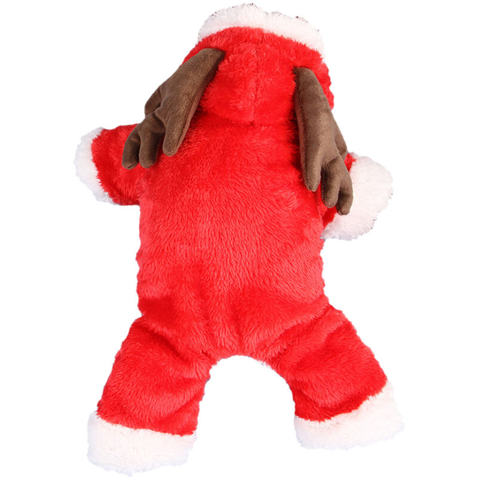 Soft Warm Dog Pet Clothes Apparel Hoodie Coral Fleece Small Dogs Puppy Coat Four Legs Design Lovely Elk Christmas Cosplay Costumes