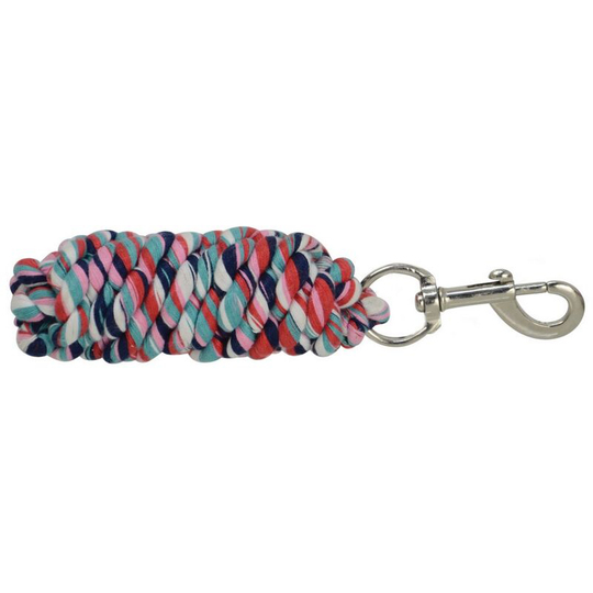 HY - Three Toned Lead Rope (2m) (White/Green/Navy/Red) - White/Green/Navy/Red
