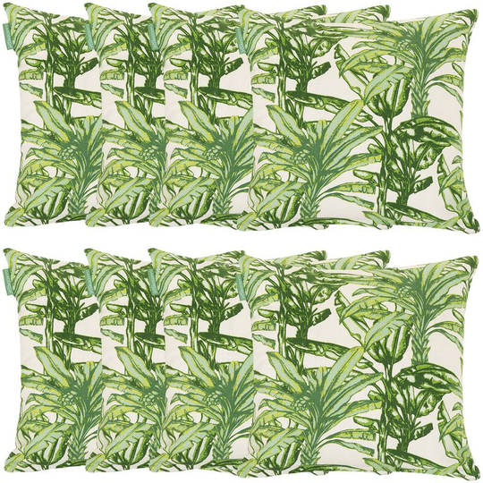 Garden Outdoor Premium Water Resistant Treated Canvas Cotton Filled Cushion (Fern, 8pk) - Gardenista