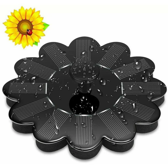 Solar fountain for birdbath, floating solar powered fountain