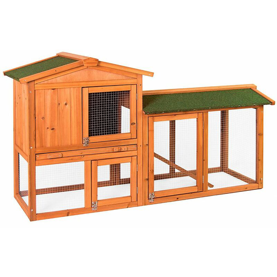 Home Discount - Double Wooden Pet Hutch Rabbit Guine Pig Cage Run With Clean Tray