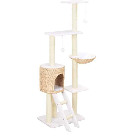 Cat Tree with Sisal Scratching Post Seagrass VDFF07293_UK - Topdeal