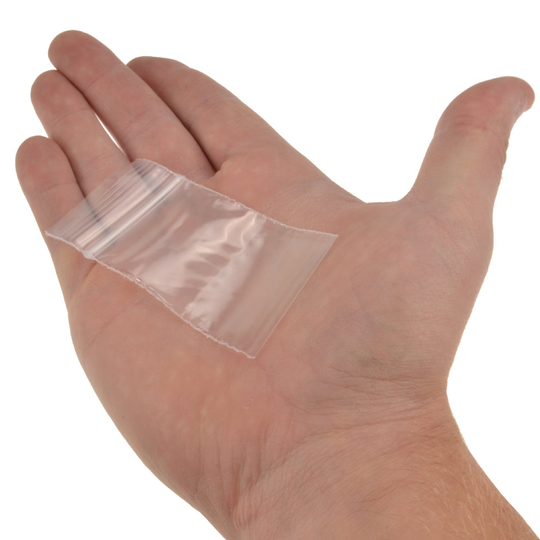 kenable Clear Polythene Plastic Resealable Snapseal Bags 38 x 64mm 100 Pack