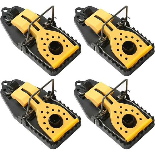 Perle Rare - Mouse trap, mousetrap, 4-piece mouse trap, easy to use, hygienic, effective and reusable in the home and garden