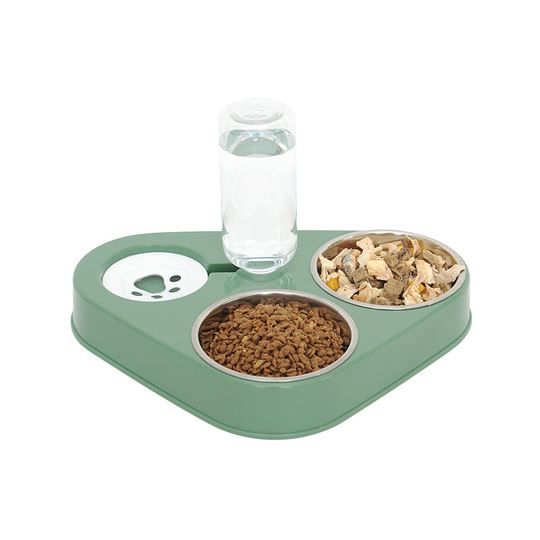 Benobby Kids - Stainless Double Pet Bowl, Double Cat Bowls, 3-in-1 Automatic Water Storage, Cat Bowl for Cats Dogs Pet Pet Bowl for Dogs and Cats