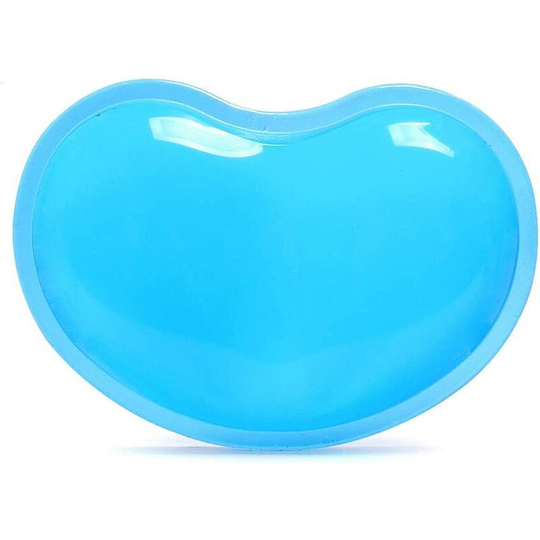 Heart-shaped Translucence Silicone Wrist Rest Mouse Pad, Cool Soft Hand Pillow Mousepad (1pcs Blue Pad)