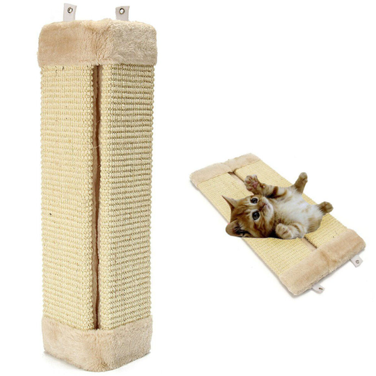 PET KITTEN CORNER SISAL WALL SCRATCHER CAT SCRATCHING POST BOARD